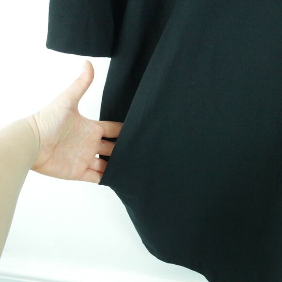 Ming Wang Small Jacket Black Cocoon Lagenlook Artsy Minimal Lagom Modern - Picture 6 of 11